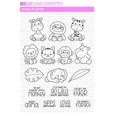 Clearly Besotted Clear Stamps - Jungle Plushies